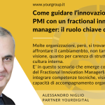 Come guidare l’innovazione nelle PMI con un fractional innovation manager: il ruolo chiave dell’IA